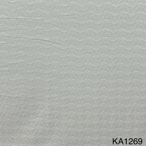 Chikankari Cotton Fabric-KA1269